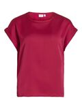 VILA VIELLETTE SHORT SLEEVED TOP, Cerise, highres - 14059563_Cerise_001.jpg