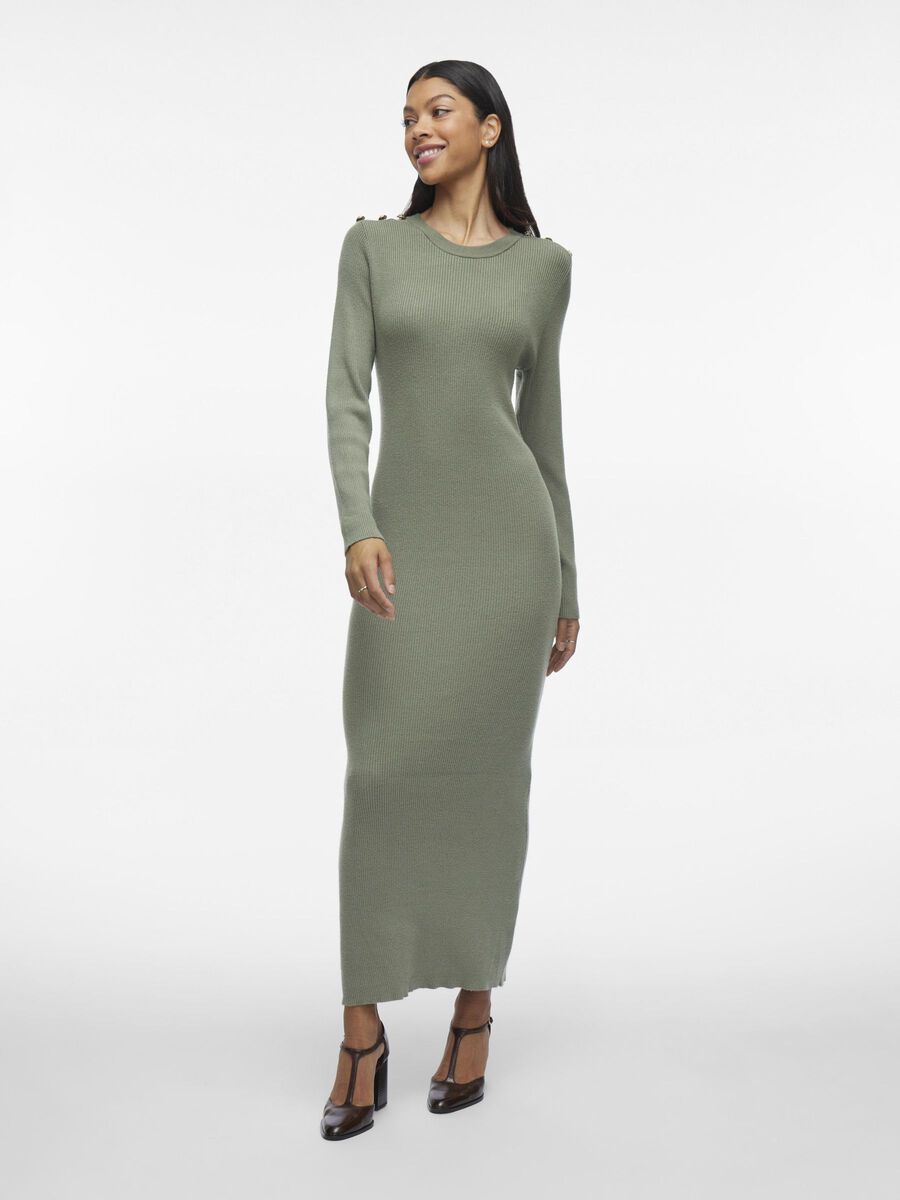 VILA LONG SLEEVED MAXI DRESS, Laurel Wreath, highres - 14107489_LaurelWreath_003.jpg