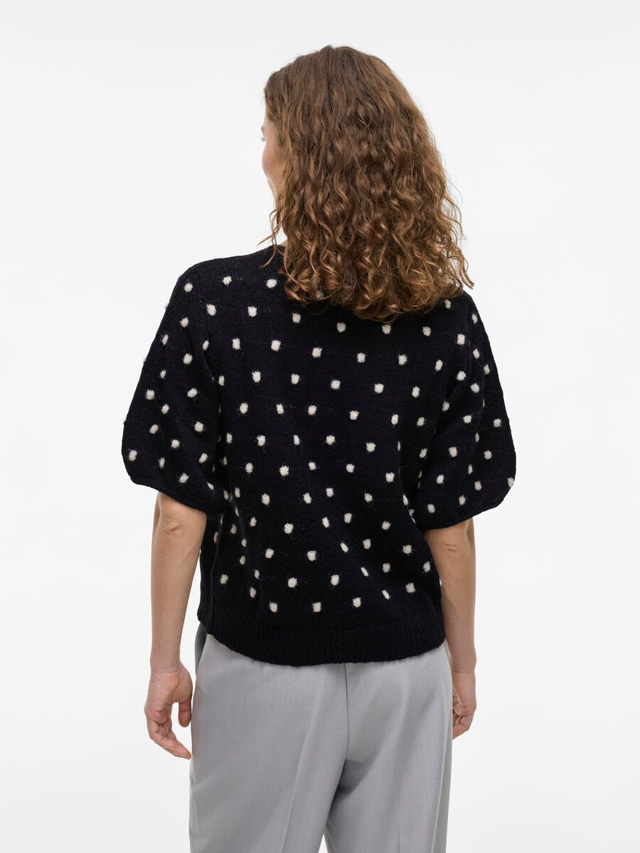 VILA SHORT SLEEVED KNITTED TOP, Black Beauty, highres - 14103431_BlackBeauty_1158090_004.jpg