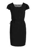 Vila TIE WAIST SHORT DRESS, Black, highres - 14087287_Black_001.jpg