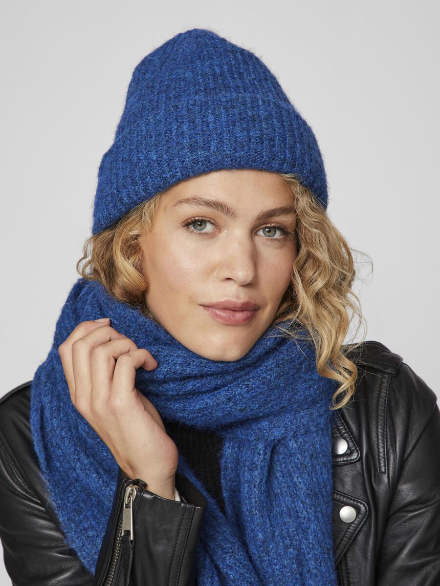 Vila KNITTED BEANIE, Moroccan Blue, highres - 14089033_MoroccanBlue_1052120_003.jpg