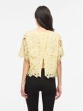 Product image thumbnail - VISIENNA LACE SHORT SLEEVED TOP, Pastel Yellow | 2