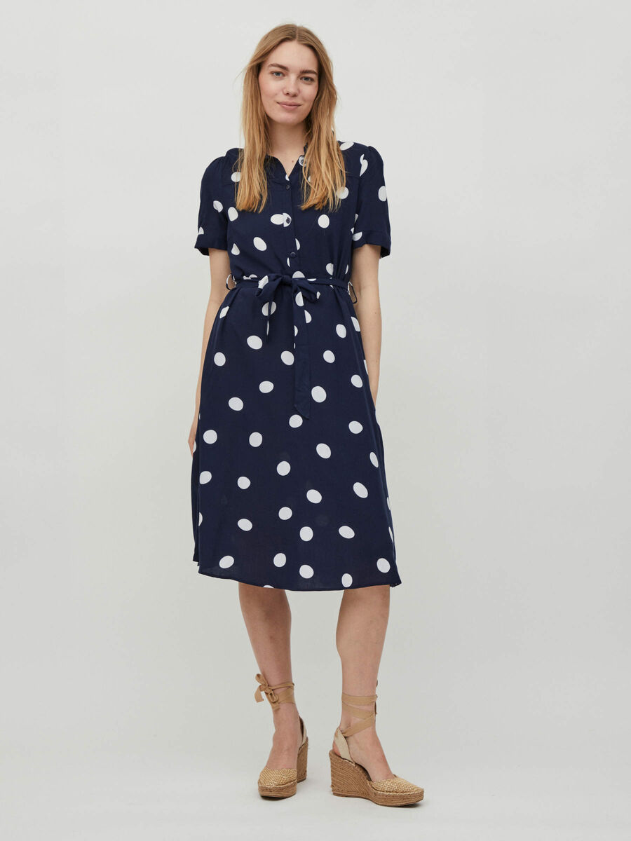 Carousel image - SHORT SLEEVED MIDI DRESS, Navy Blazer | 4