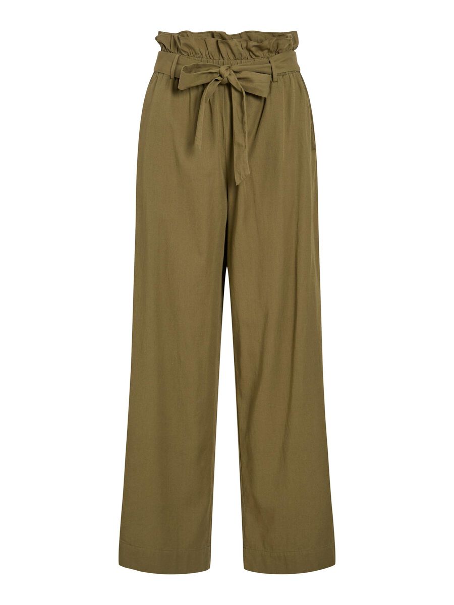 VILA HIGH WAIST PAPERBAG TROUSERS, Capulet Olive, highres - 14103799_CapuletOlive_001.jpg