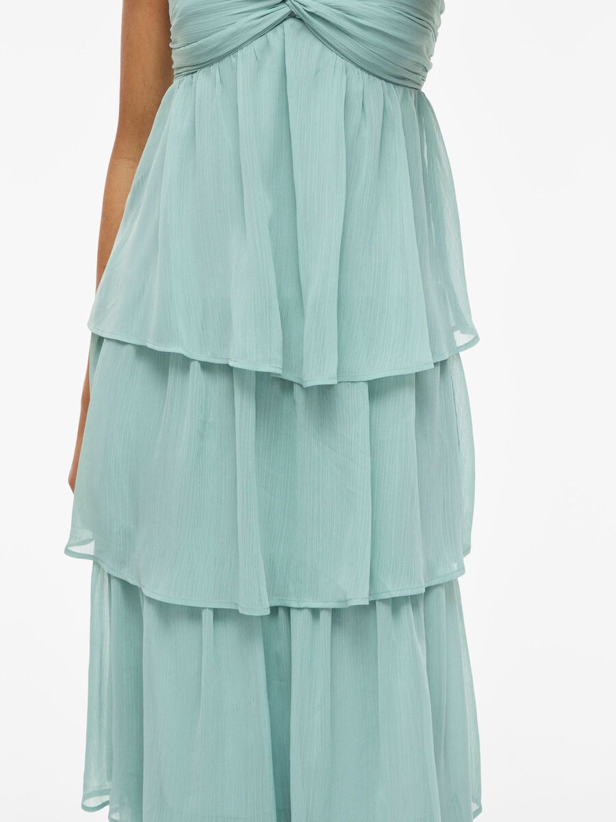 Carousel image - VILEA HALTER NECK MAXI DRESS, Blue Surf | 5