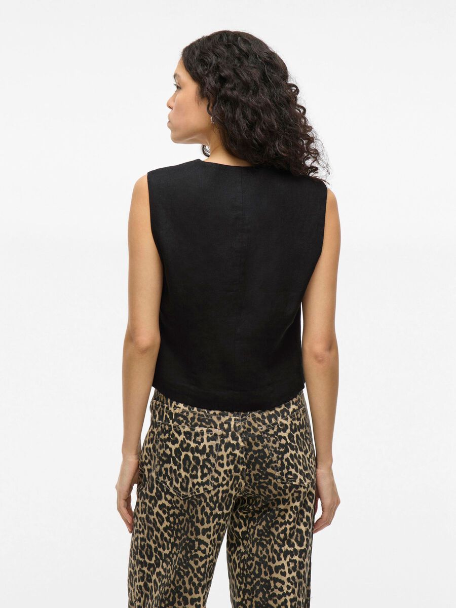 VILA VIJOLANDA TAILORED WAISTCOAT, Black, highres - 14109809_Black_004.jpg