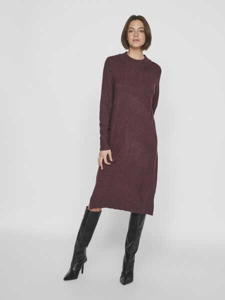 Vila LONG SLEEVED CREW NECK MIDI DRESS, Winetasting, highres - 14061427_Winetasting_811650_003.jpg