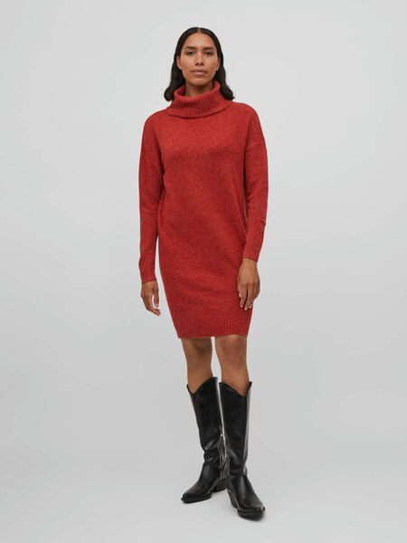 Vila ROLL NECK KNITTED PULLOVER, Pompeian Red, highres - 14080280_PompeianRed_984421_003.jpg