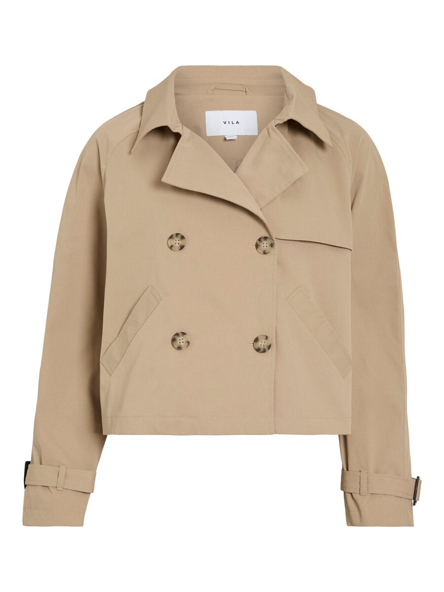 VILA KORT TRENCHCOAT, Feather Gray, highres - 14111220_FeatherGray_001.jpg