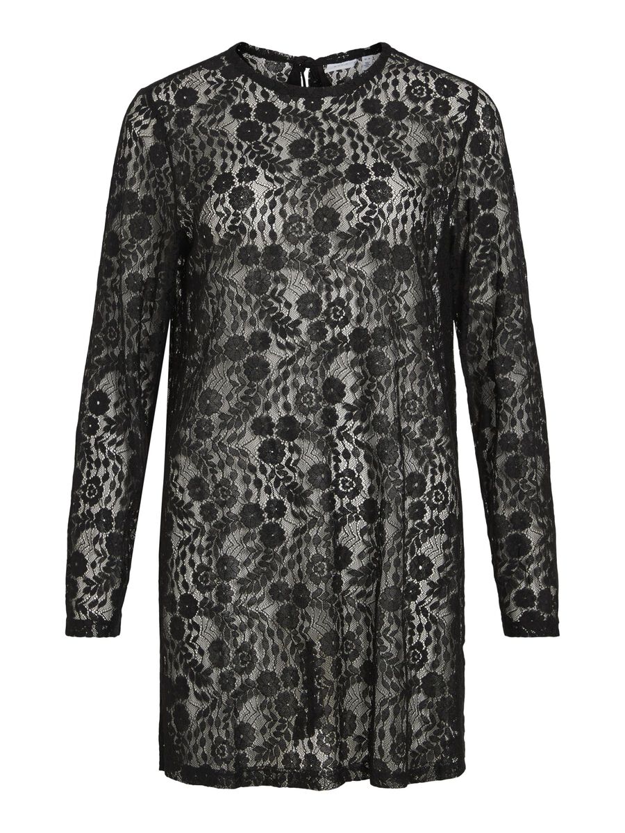 VILA LACE LONG SLEEVED TOP, Black, highres - 14108462_Black_001.jpg