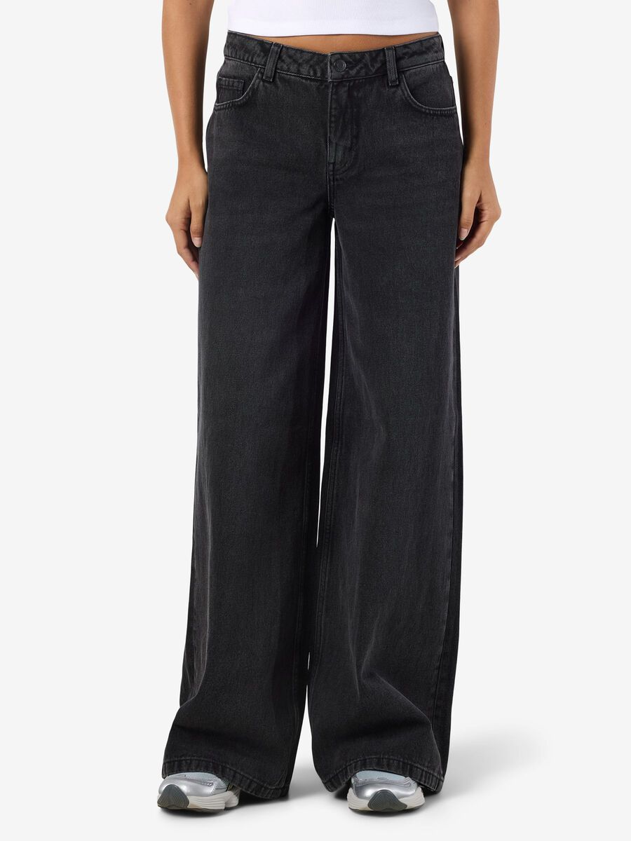 Product carousel image - NMKETTIE WIDE FIT JEANS, Black Denim | 1
