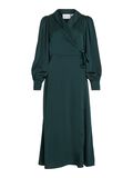 Product image thumbnail - MIDI MET LANGE MOUWEN JURK MET V-HALS, Scarab | 6