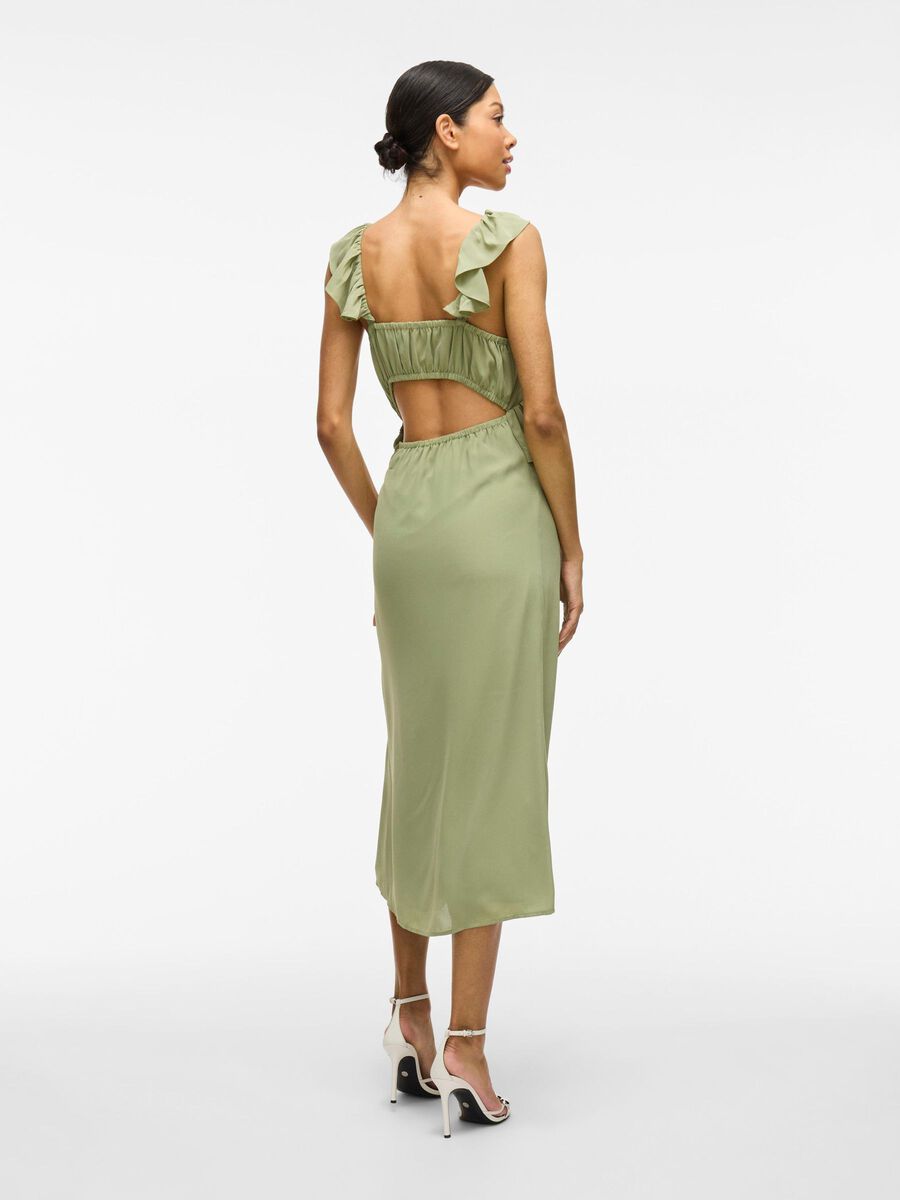 VILA SLEEVELESS MIDI DRESS, Sage, highres - 14104410_Sage_004.jpg