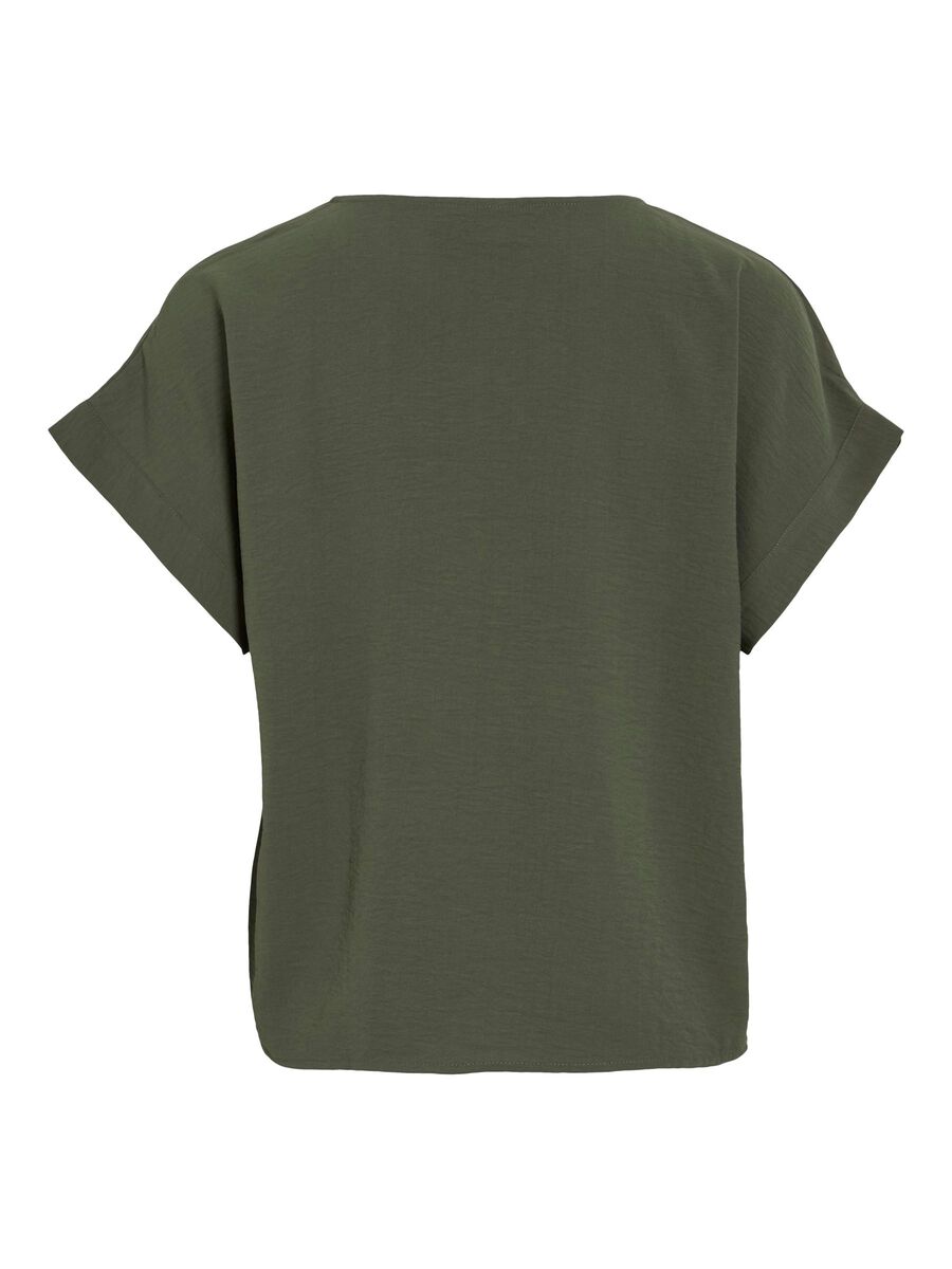 VILA ROUND NECK SHORT SLEEVED TOP, Deep Depths, highres - 14101663_DeepDepths_002.jpg