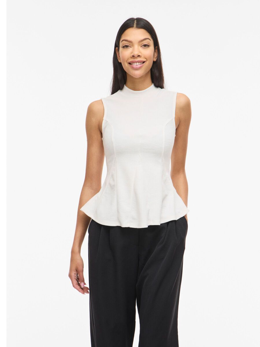 Carousel image - VIANNI HIGH NECK SLEEVELESS TOP, Snow White | 1