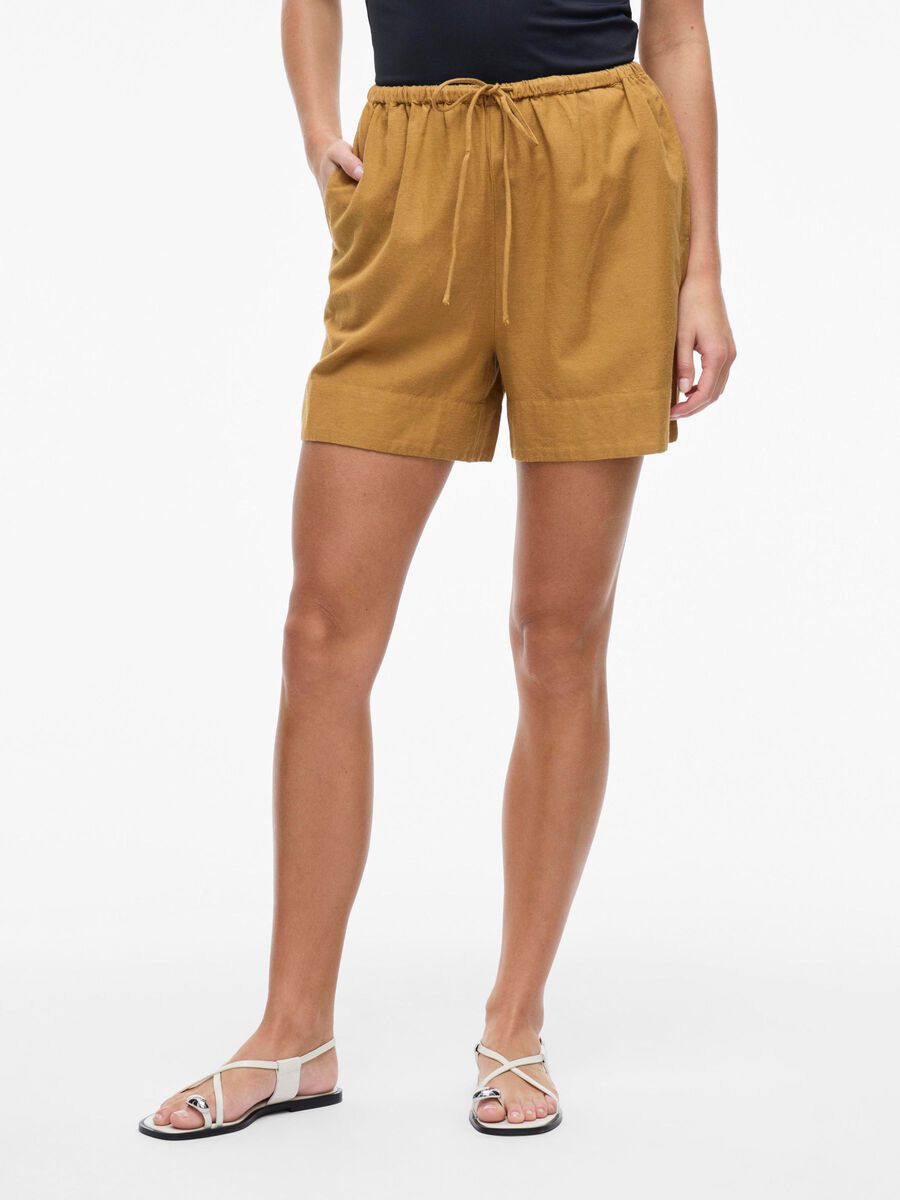 VILA MID WAIST SHORTS, Wood Thrush, highres - 14104794_WoodThrush_003.jpg