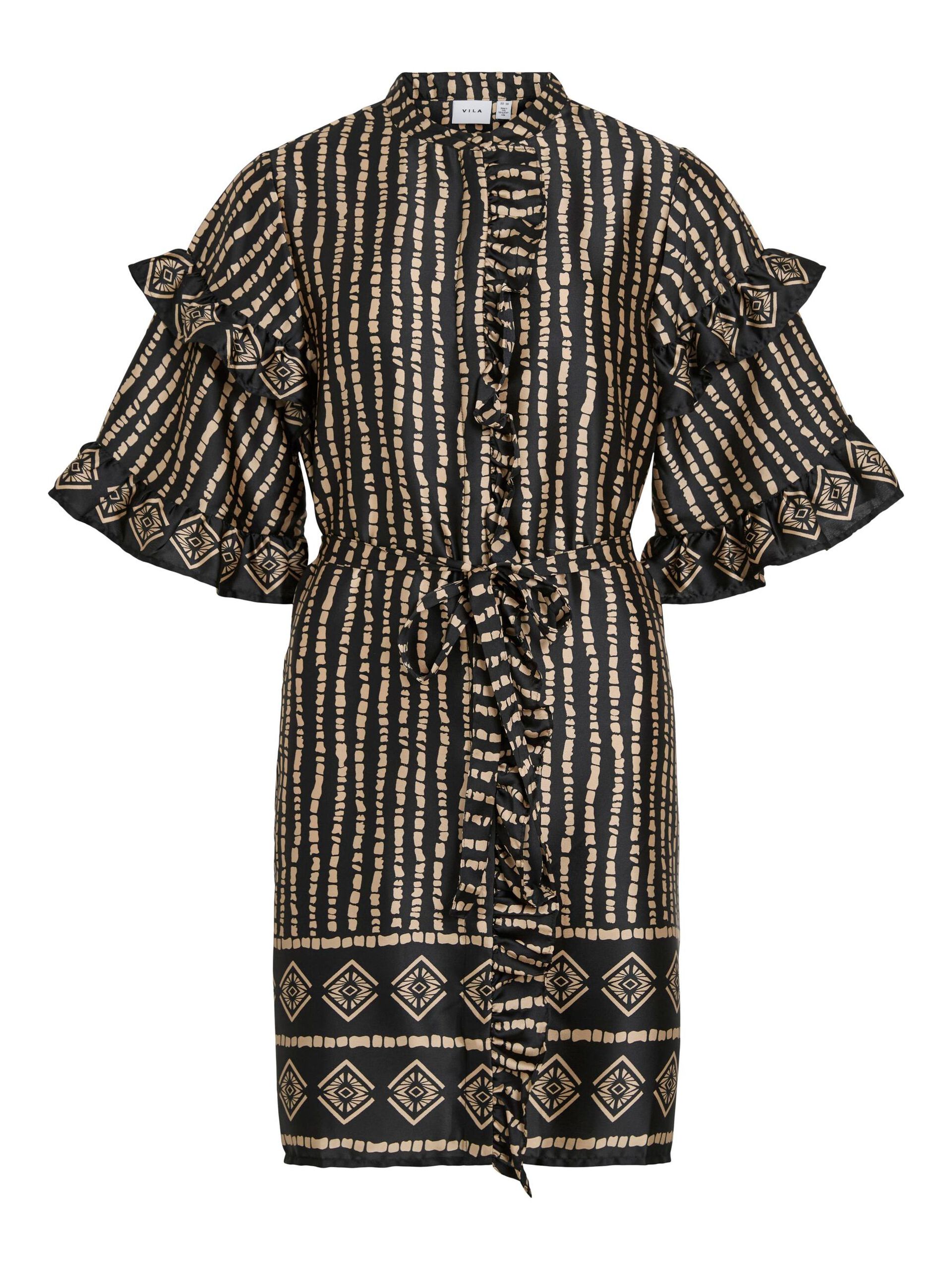 Carousel image - SHORT SLEEVED SHORT DRESS, Black | 5
