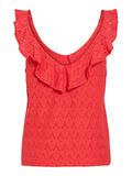 Product image thumbnail - VIAMALINA - COL EN V TOP SANS MANCHES, Hibiscus | 7
