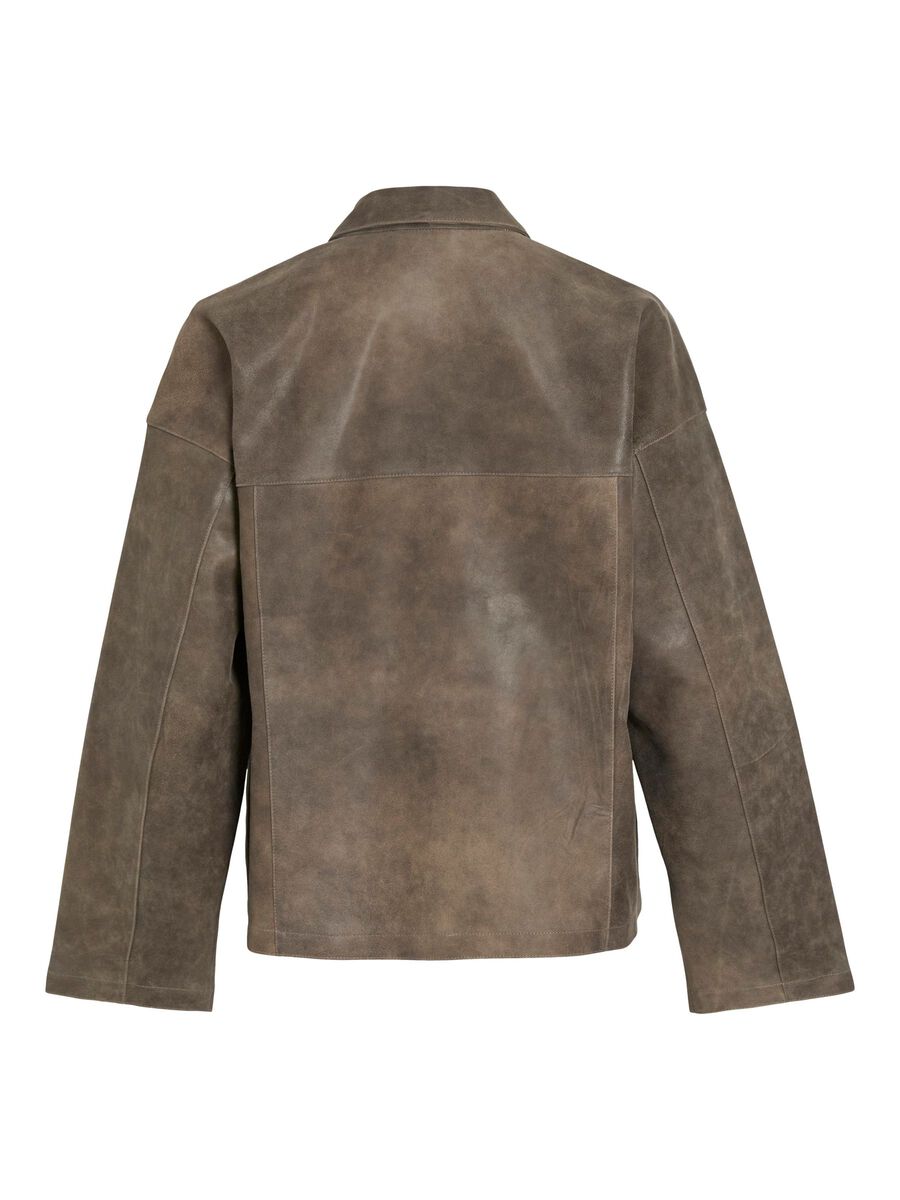 VILA LEREN OVERSHIRT, Petrified Oak, highres - 14107784_PetrifiedOak_002.jpg