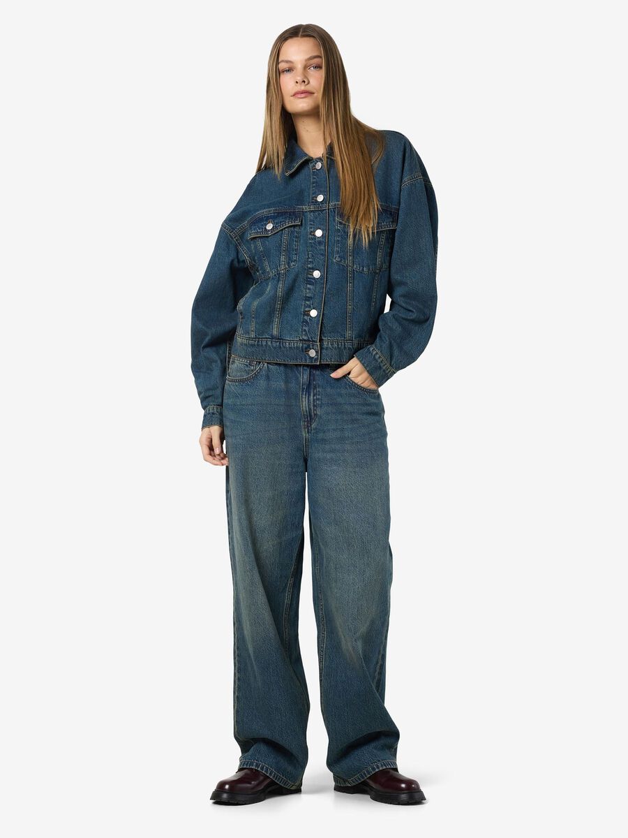 Product carousel image - NMFANJA DENIMJAKKE, Dark Blue Denim | 2