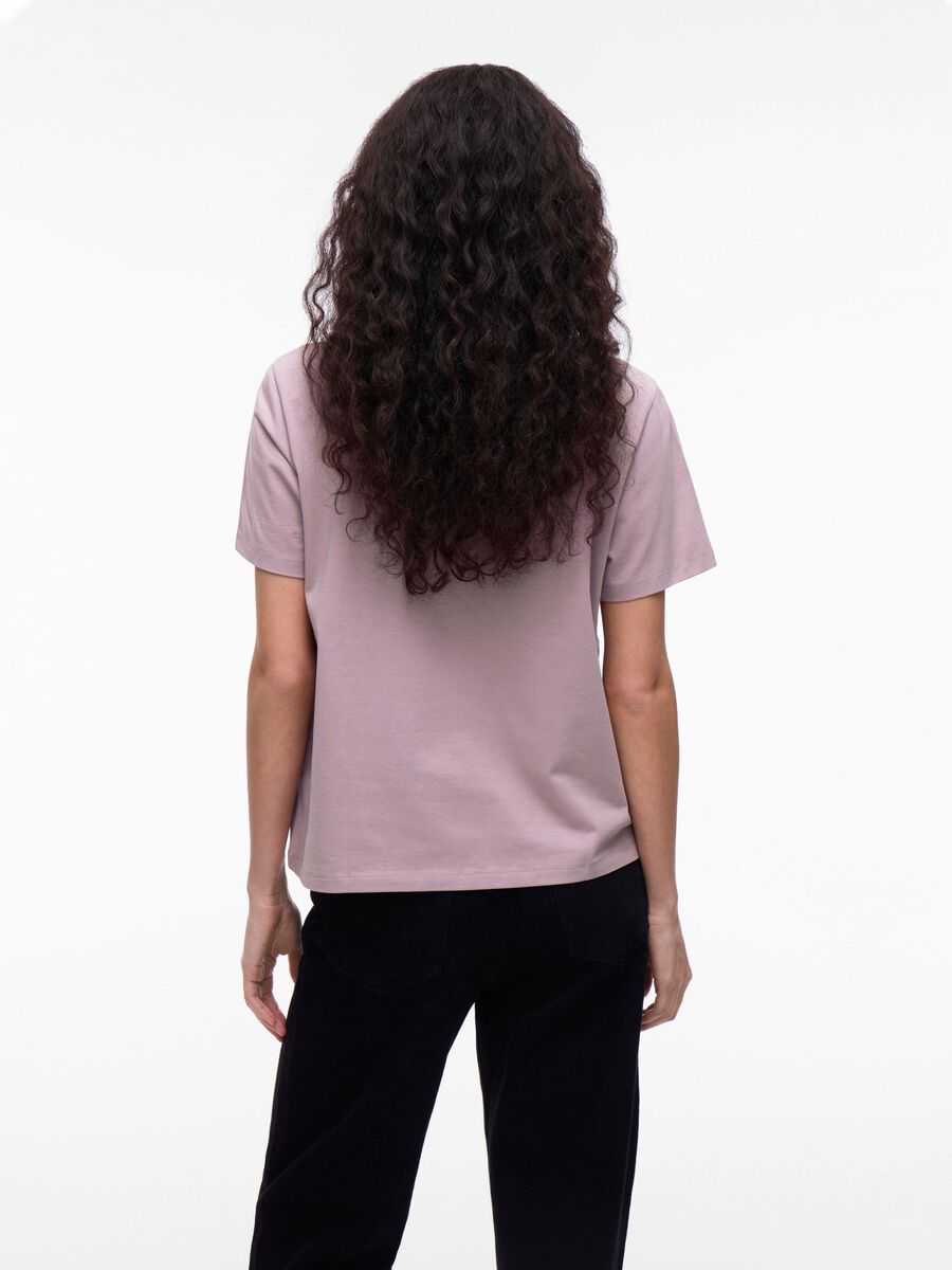 VILA VINORA RONDE HALS T-SHIRT, Toadstool, highres - 14103448_Toadstool_1239942_004.jpg
