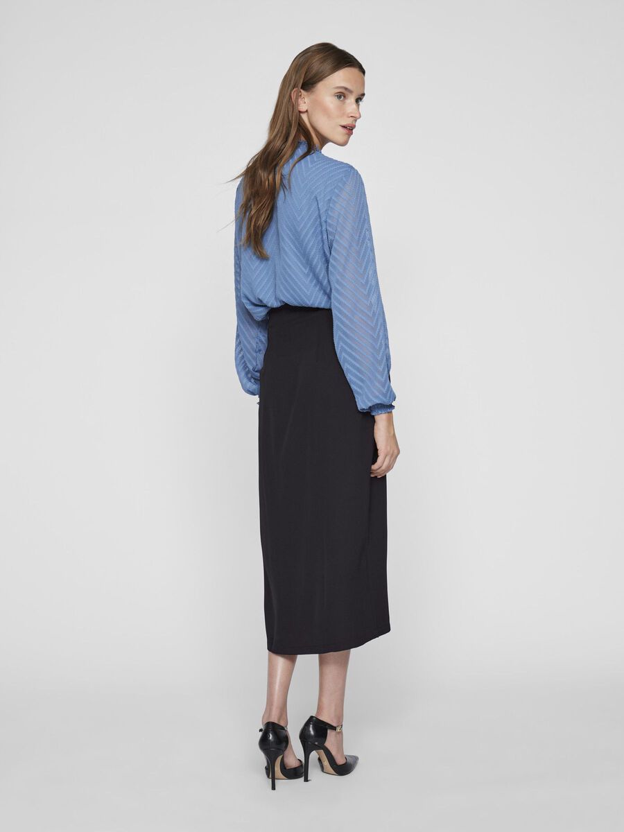 VILA HIGH WAIST MIDI SKIRT, Black Beauty, highres - 14101409_BlackBeauty_004.jpg