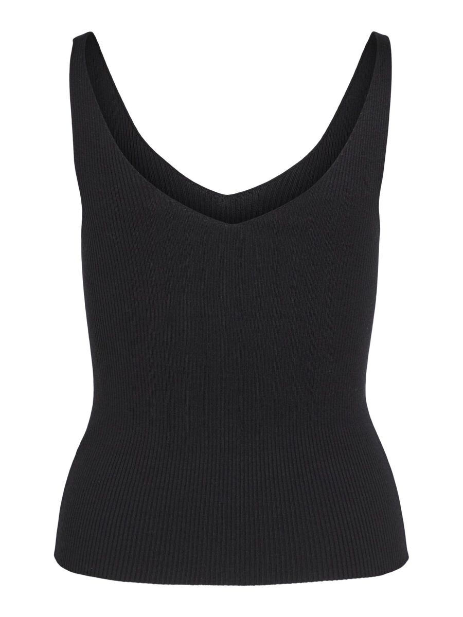 VILA SLEEVELESS KNITTED TOP, Black Beauty, highres - 14104135_BlackBeauty_002.jpg