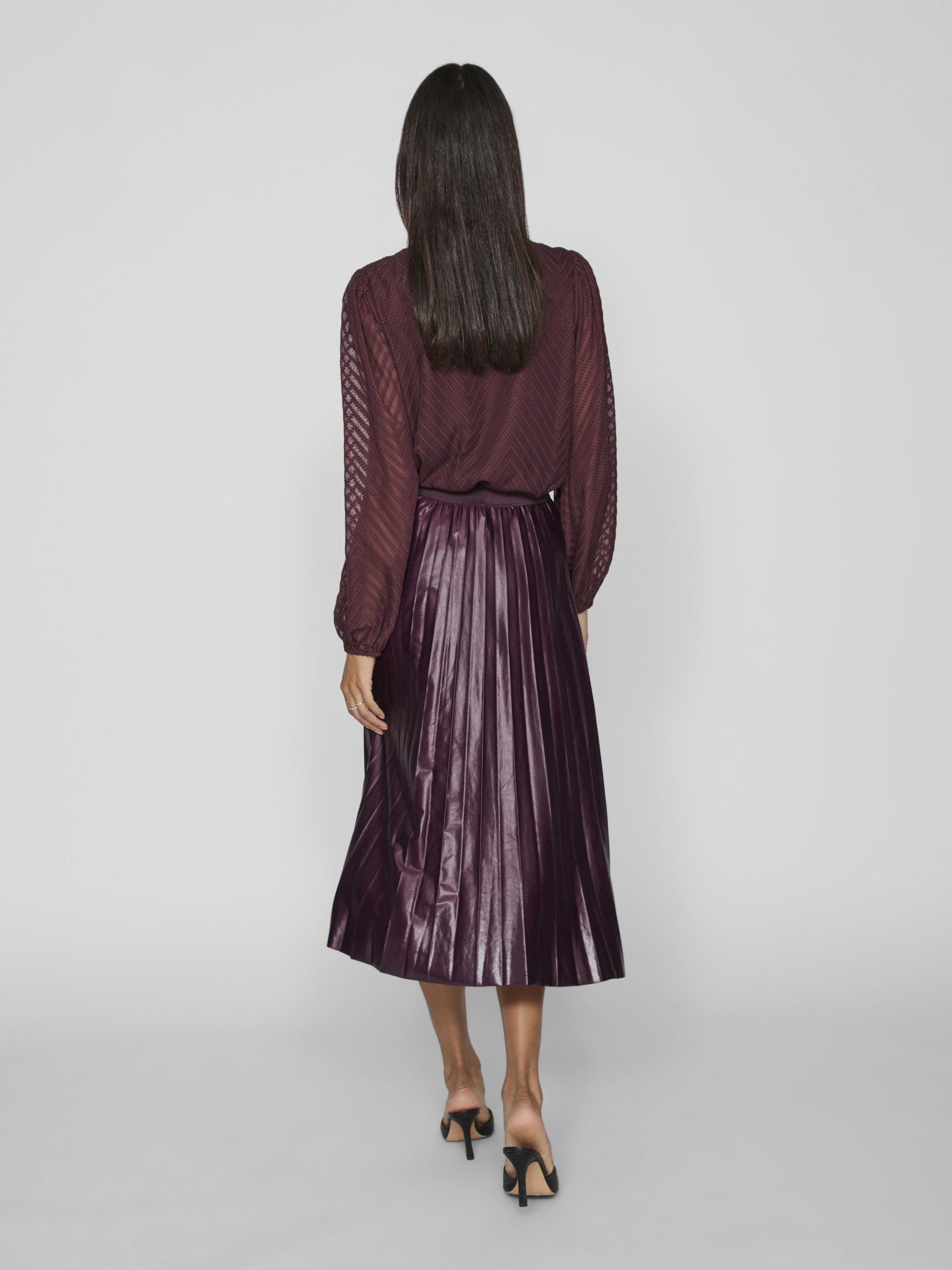 Metallic pleated midi skirt zara sales