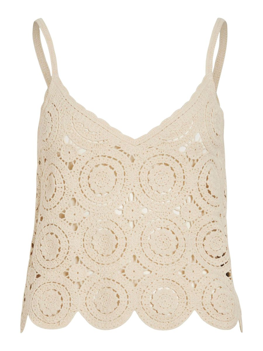 VILA VIRISSE CROCHET STRAP TOP, Birch, highres - 14105861_Birch_001.jpg