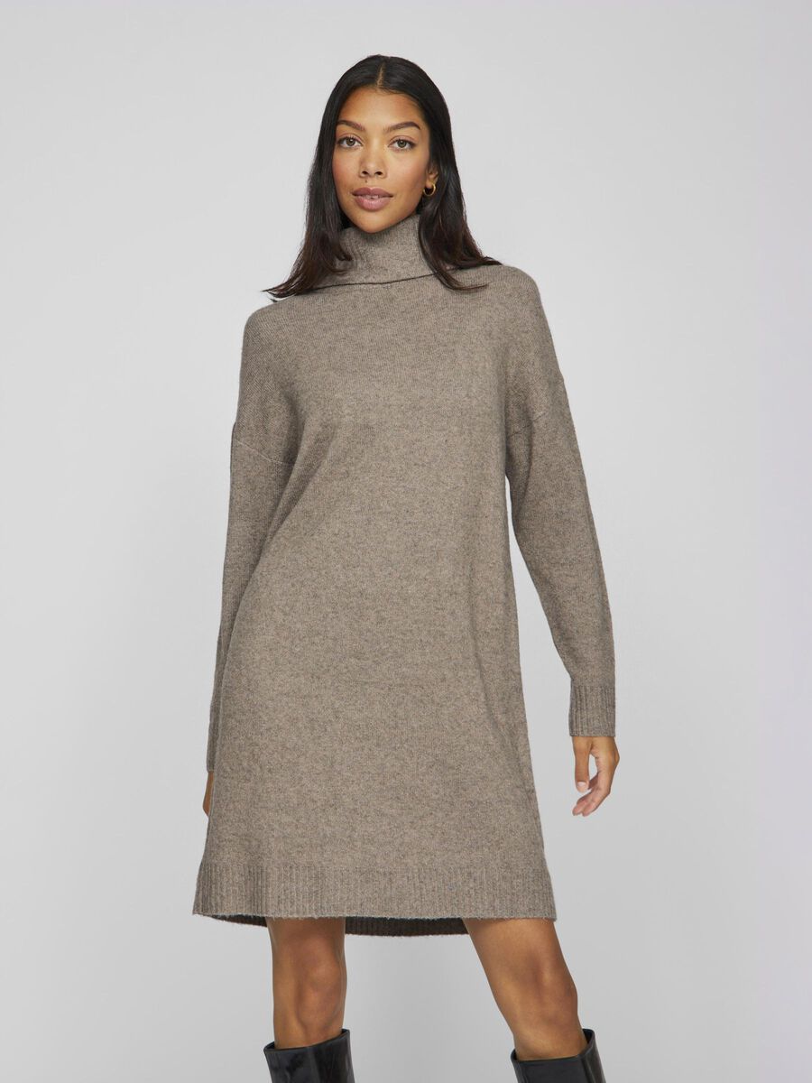 VILA ROLL NECK KNITTED DRESS, Fungi, highres - 14103187_Fungi_1156086_003.jpg