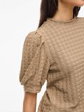 VILA VIRIK HIGH NECK SHORT SLEEVED TOP, Khaki, highres - 14112659_Khaki_006.jpg