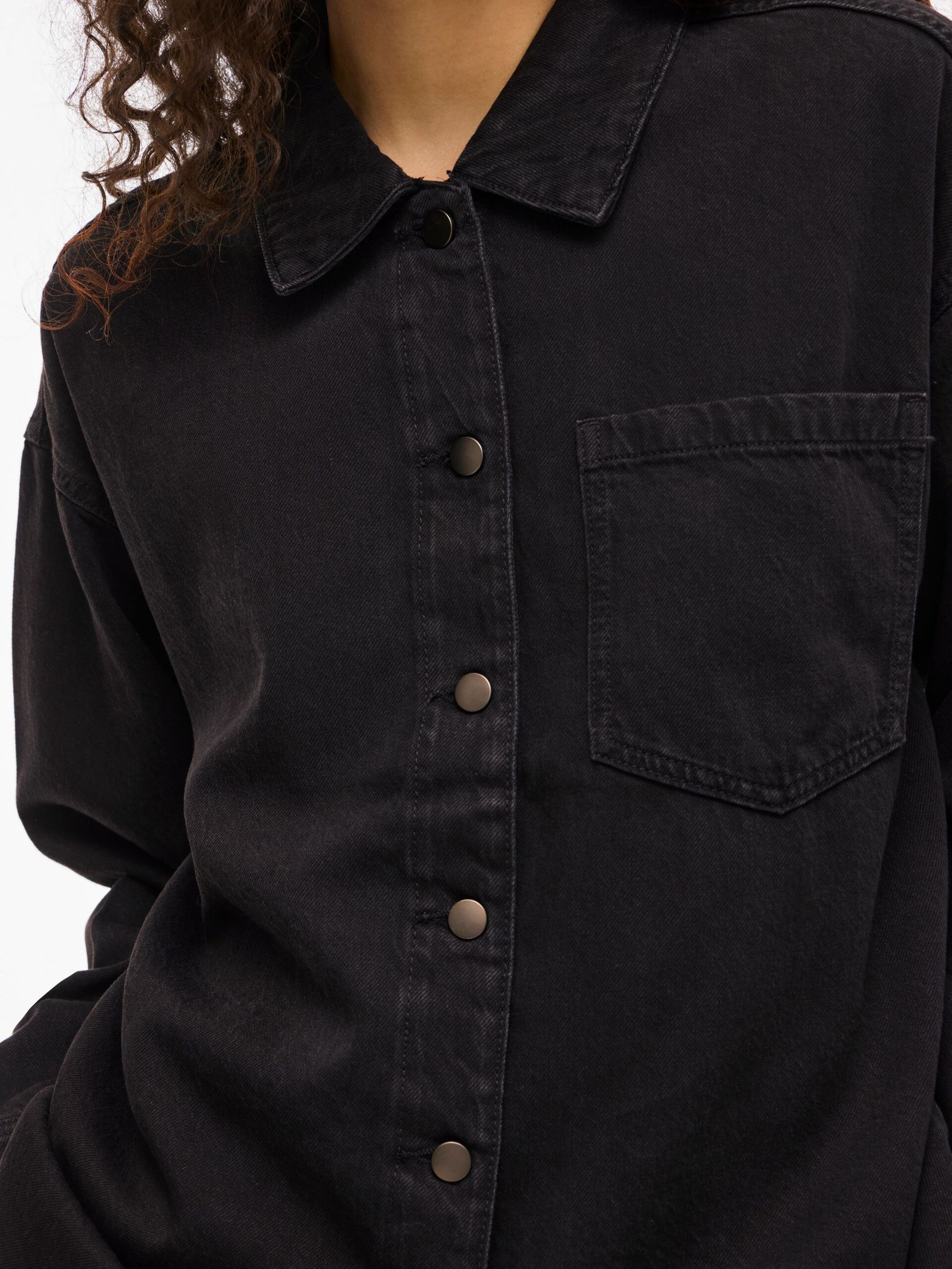 Carousel image - VIKIKI DENIM HEMD, Black Denim | 3