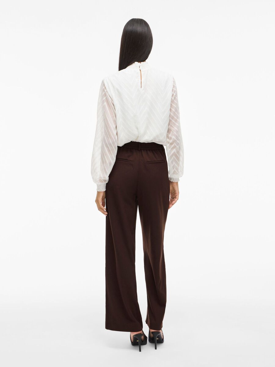 Carousel image - VIVARONE HIGH WAIST WIDE-LEG TROUSERS, Coffee Bean | 2
