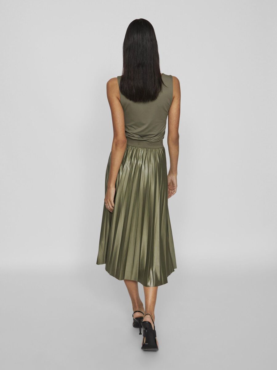 VILA VINITBAN PLEATED MIDI SKIRT, Dusty Olive, highres - 14063241_DustyOlive_004.jpg