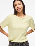 Product image thumbnail - VIPLISA PLEATED SHORT SLEEVED TOP, Pastel Yellow | 3