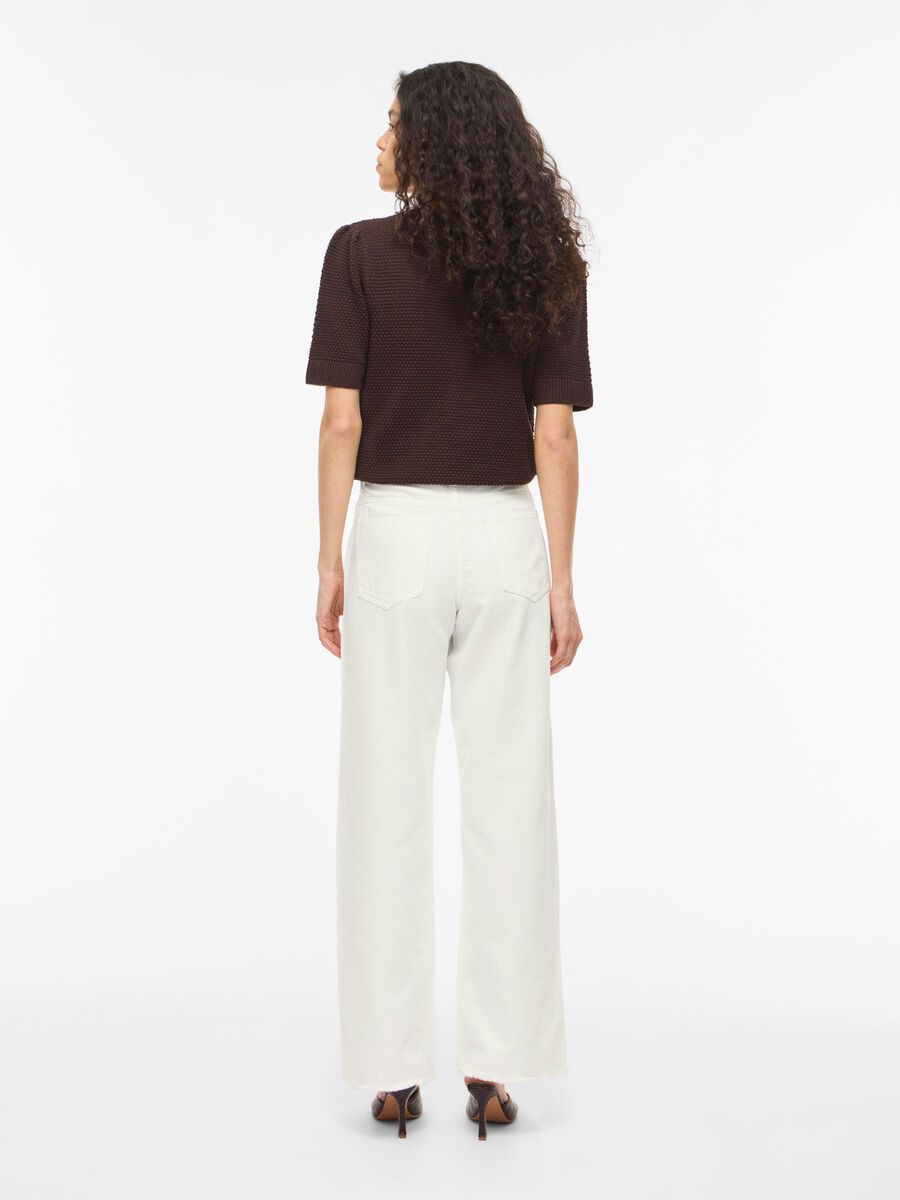 Product carousel image - VIPALMA MID-WAIST WIDE FIT JEANS, Snow White | 2