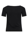 Product image thumbnail - TOP &Agrave; MANCHES COURTES, Black | 7