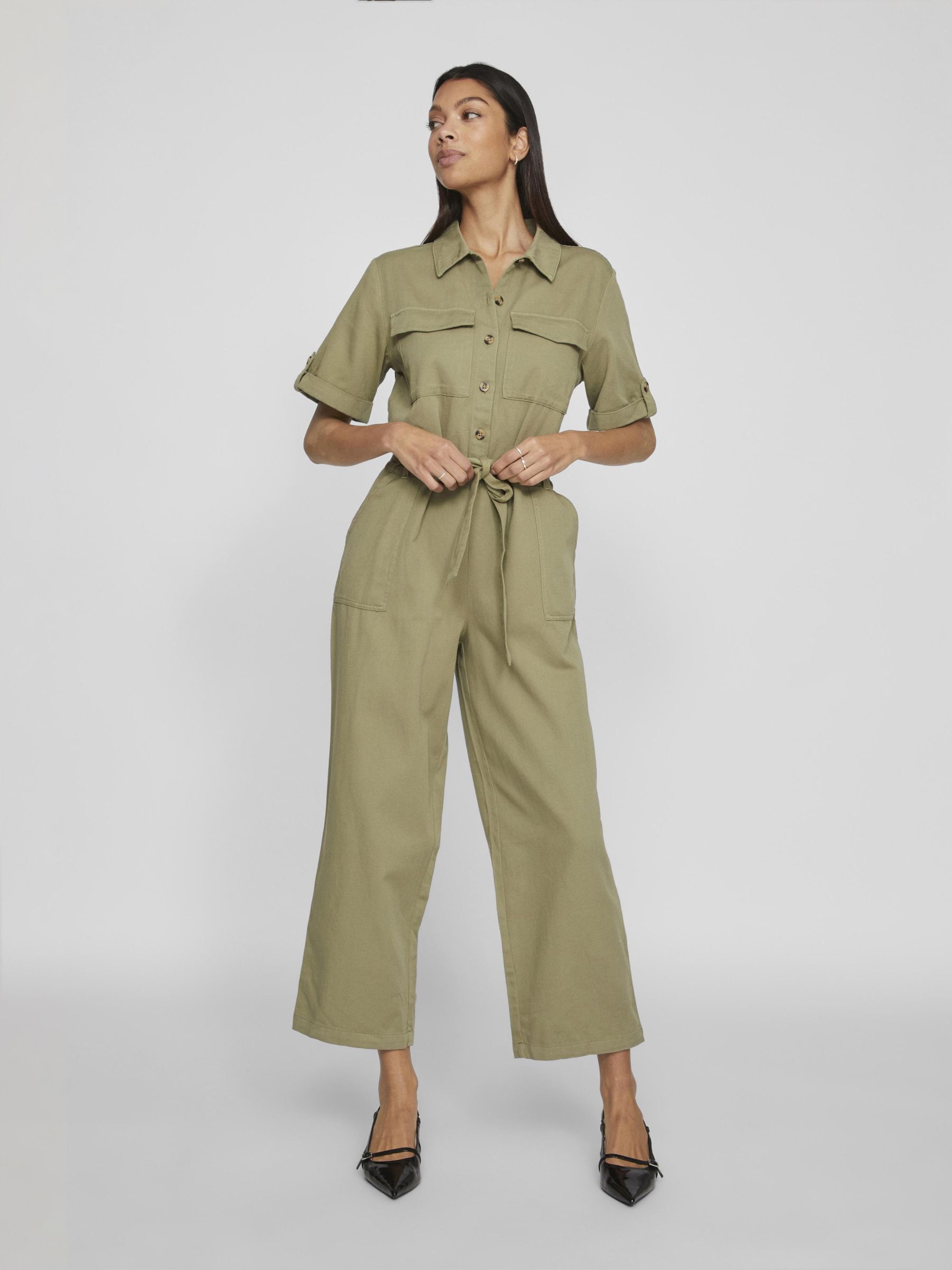 Green hotsell cotton jumpsuit