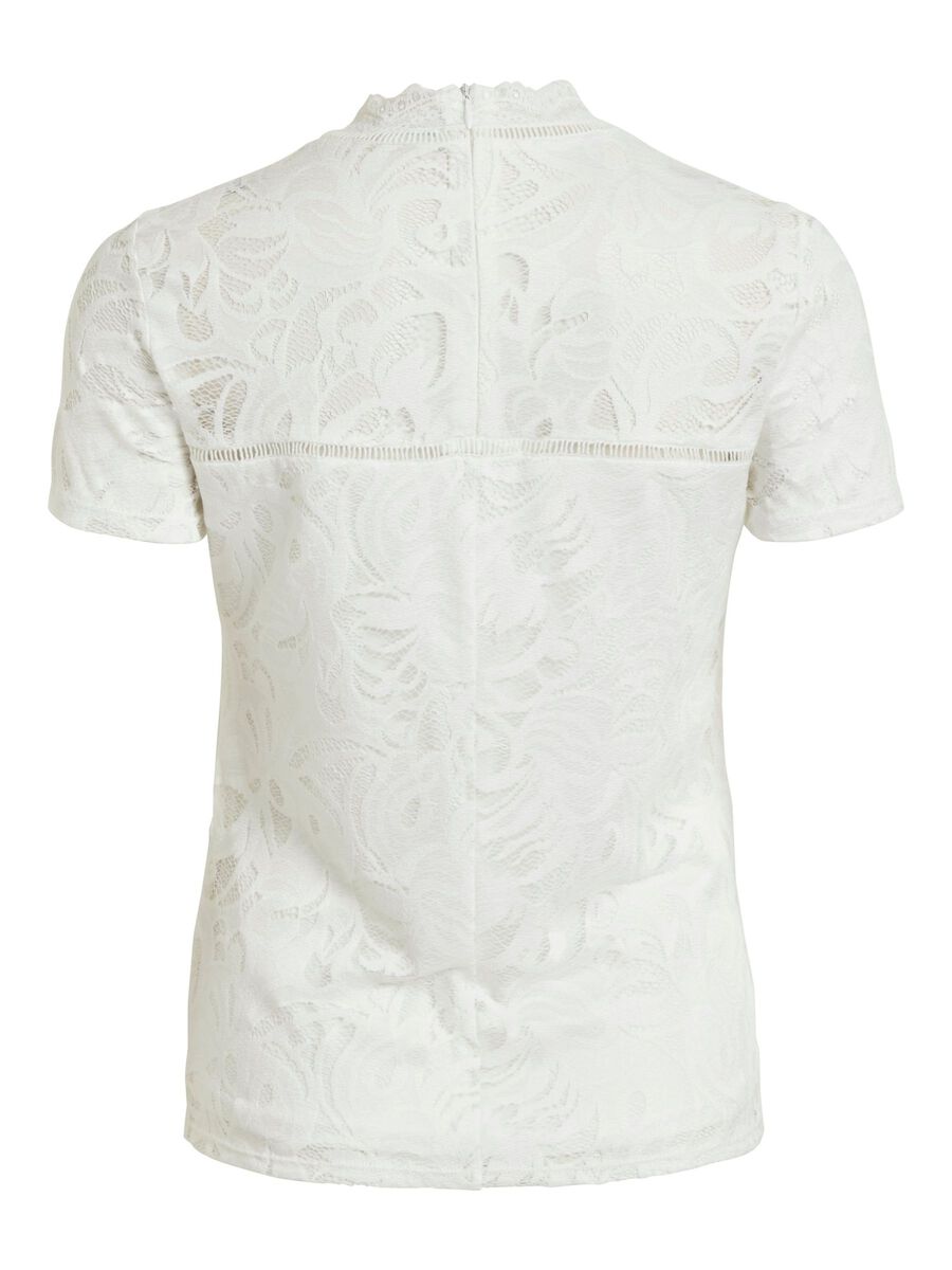 VILA VISTASIA LACE SHORT SLEEVED TOP, Cloud Dancer, highres - 14049852_CloudDancer_002.jpg