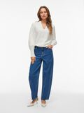 VILA V-NECK LONG SLEEVED TOP, Snow White, highres - 14109747_SnowWhite_005.jpg