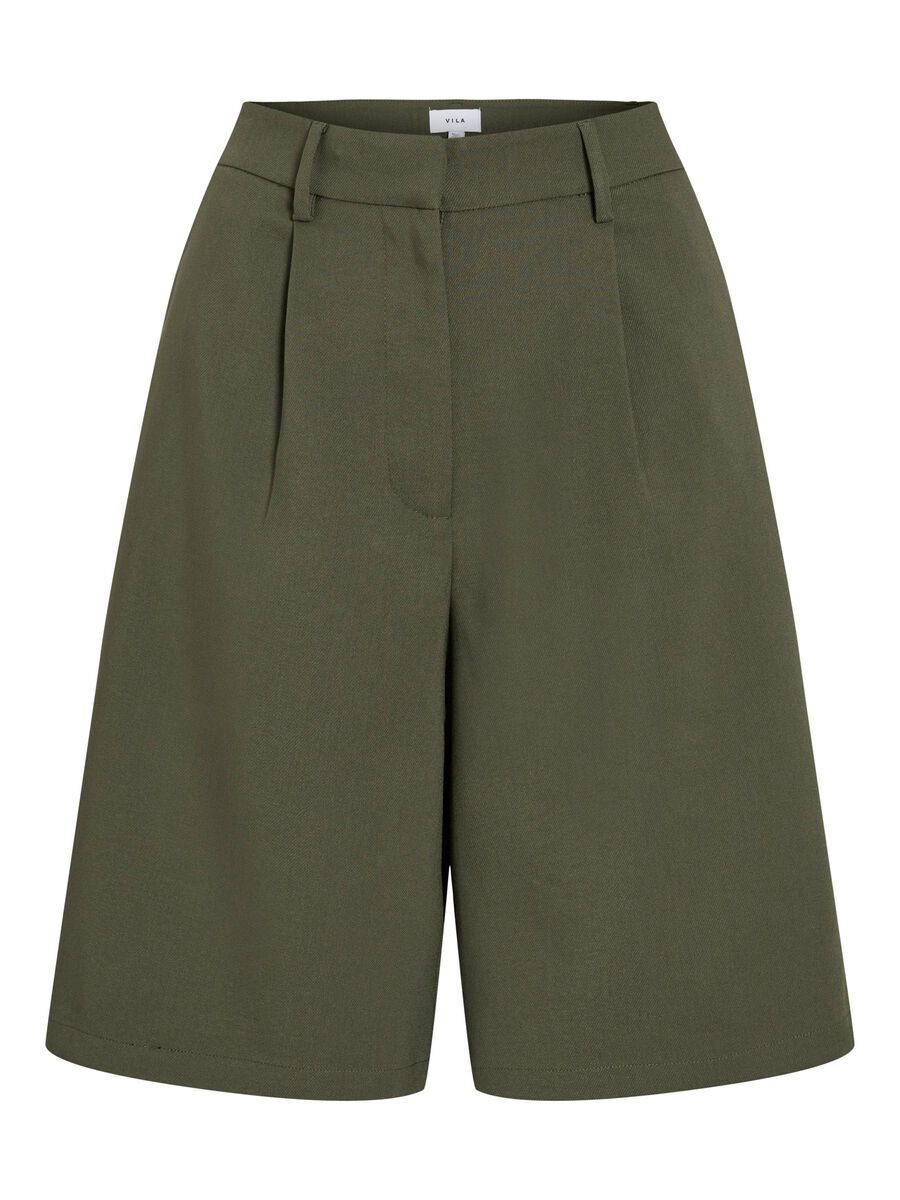 VILA VICULDA HIGH WAIST BERMUDA SHORTS, Deep Depths, highres - 14107568_DeepDepths_001.jpg