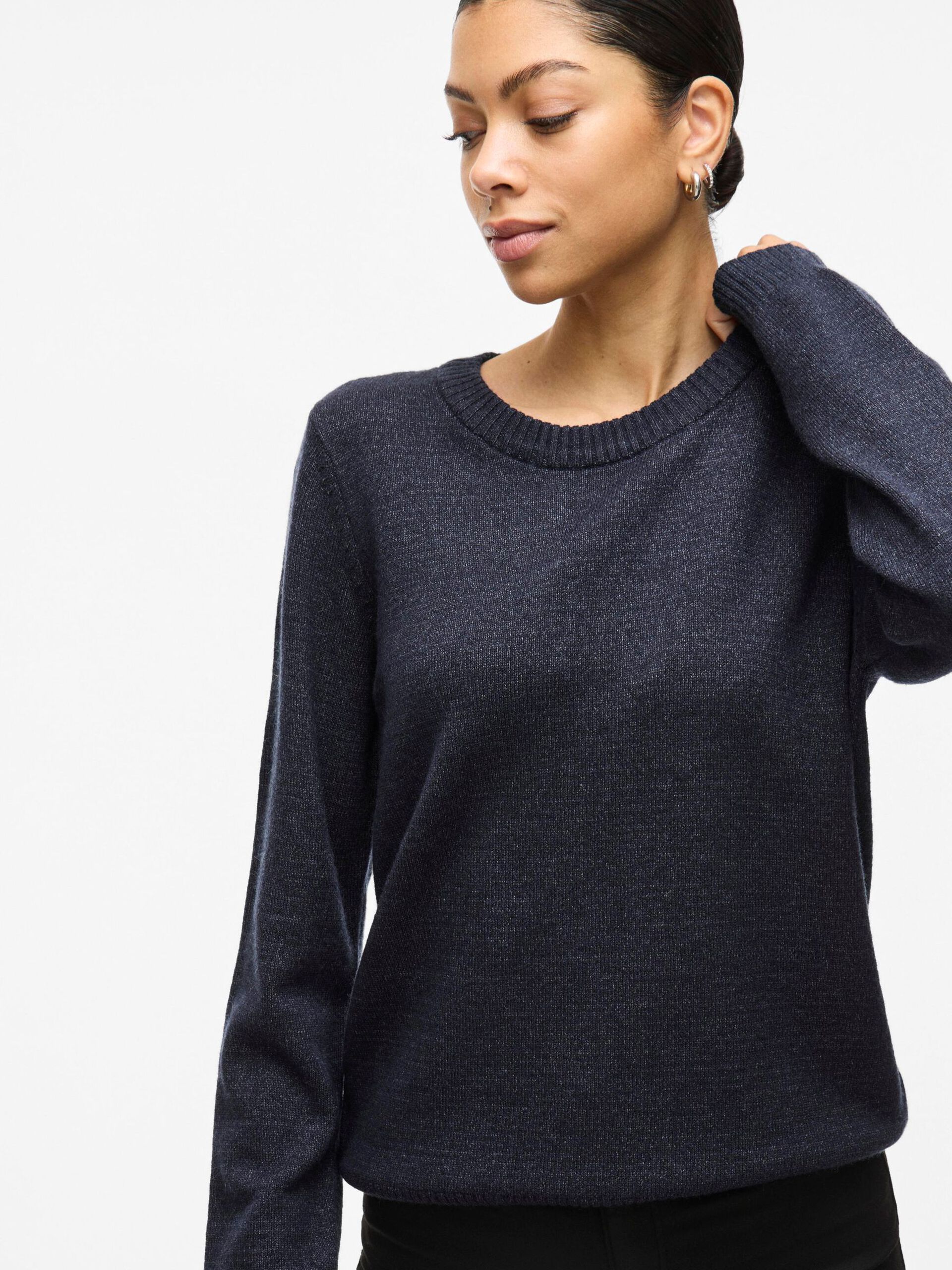 Carousel image - VIRIL ROUND NECK KNITTED PULLOVER, Total Eclipse | 5