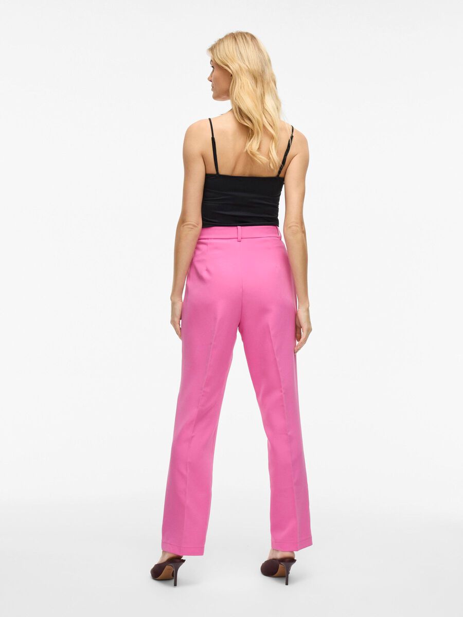 VILA VILIST TAILORED HIGH WAISTED TROUSERS, Pink Yarrow, highres - 14108348_PinkYarrow_004.jpg