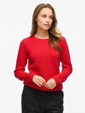 VILA VIDALO BASIC KNITTED PULLOVER, Poppy Red, highres - 14082767_PoppyRed_007.jpg