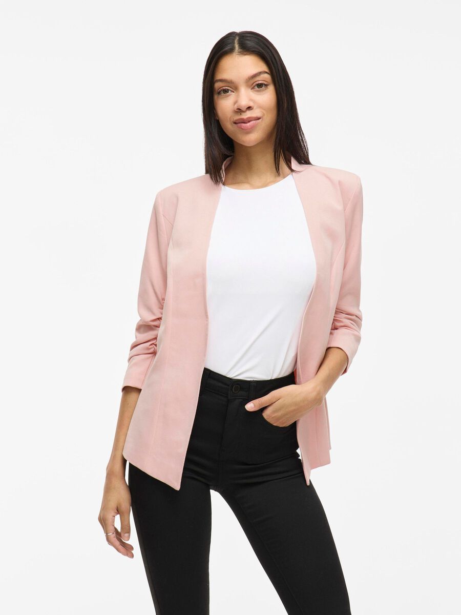 VILA VIHER 3/4-ÆRMET FORMSYET BLAZER, Misty Rose, highres - 14039434_MistyRose_003.jpg