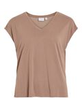 VILA VIMODALA V-NECK SHORT SLEEVED TOP, Mountain Trail, highres - 14074847_MountainTrail_001.jpg
