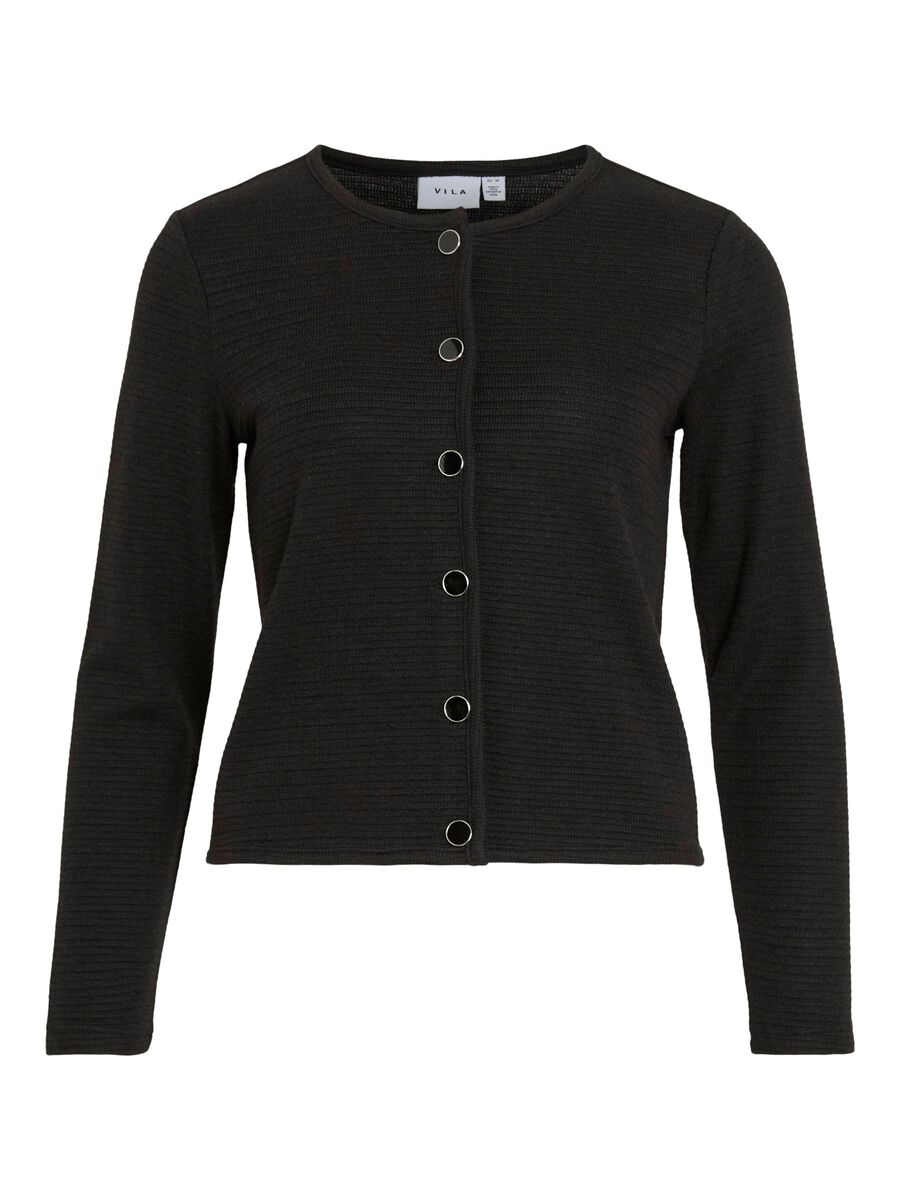 VILA VILDEA KNITTED CARDIGAN, Black Beauty, highres - 14108718_BlackBeauty_001.jpg
