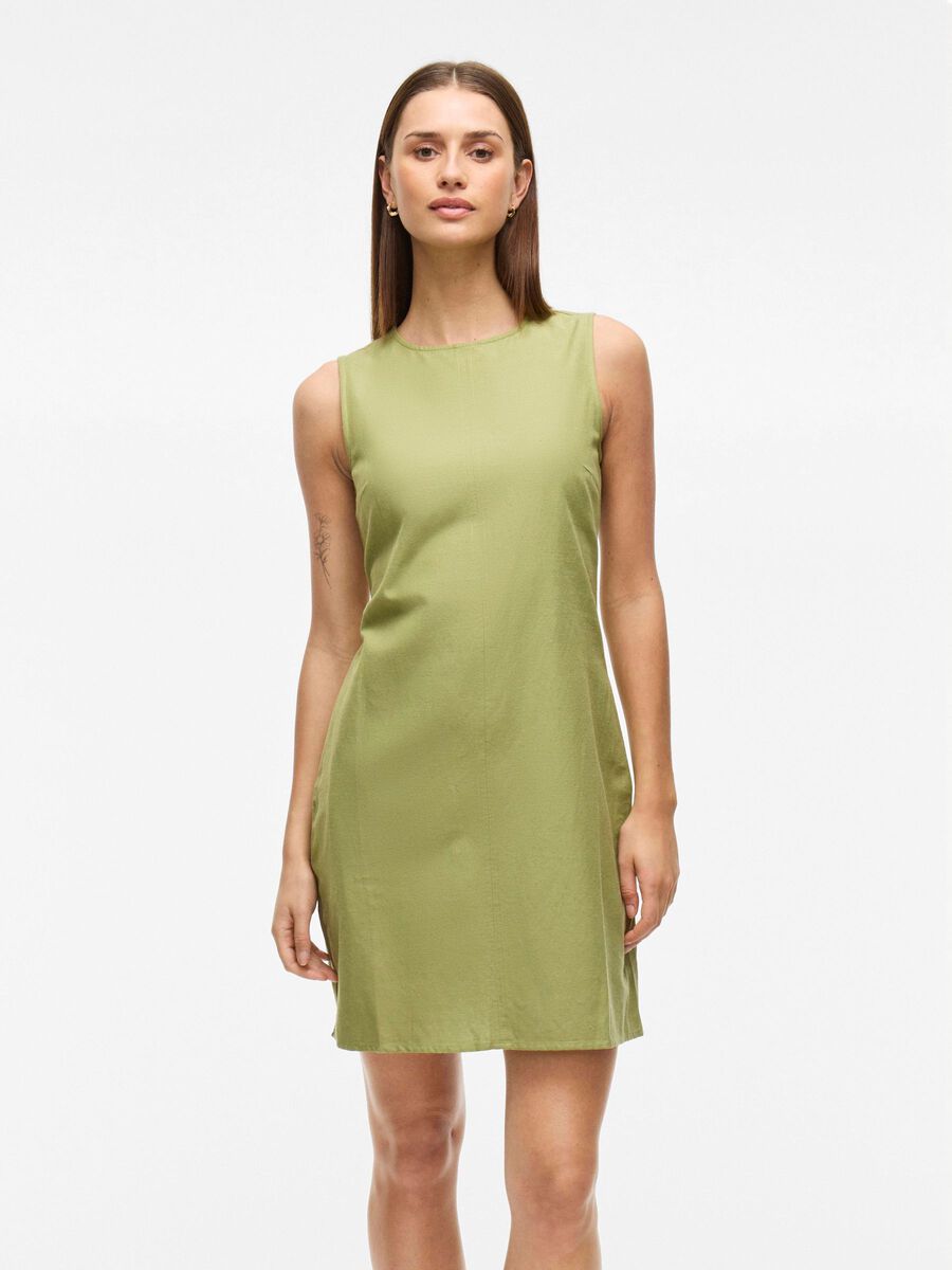 VILA SLEEVELESS SHORT DRESS, Sage, highres - 14104798_Sage_003.jpg