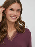 Vila LACE NECK LONG SLEEVED BLOUSE, Winetasting, highres - 14083466_Winetasting_006.jpg