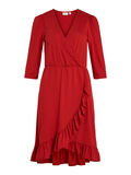 Vila 3/4-SLEEVED WRAP DRESS, Pompeian Red, highres - 14079382_PompeianRed_001.jpg